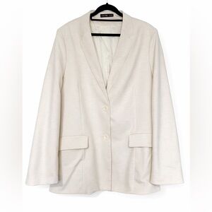 Women's Cream Oversized Blazer Size L